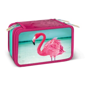 Penar echipat - Animale cu 3 fermoare (18 markere si 18 creioane colorate) - 13 x 20 x 6.5 cm (12 buc/display) - Img 4