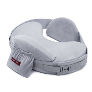 Perna Alaptare Momcozy CozyPro cu suport ergonomic lombar Grey