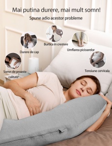 Perna gravide Momcozy Jersey Fabric Light Grey - Img 4