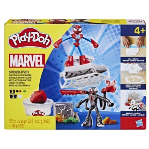 PLAY DOH SPIDERMAN SET 2 FIGURINE BATALIE CU LANSATOR SI SULITA - Img 8