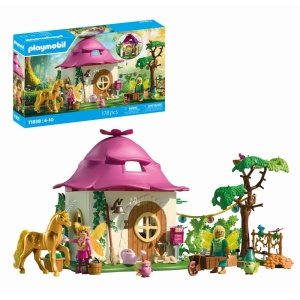 Playmobil - Jucarie de rol Casuta zanelor cu unicorn auriu
