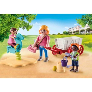 Playmobil - Set Invatatoare Si Copii In Carucior - Img 2