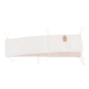 Protectie patut Childhome 35x340 cm, Jerse Muselina Teddy