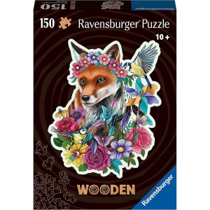 Puzzle Lemn Contur Vulpe, 150 Piese - Img 2