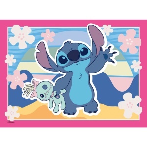 Ravensburger - Puzzle interactiv cu buton sonor pentru testarea rapiditatii Disney Stitch 4x35 piese - Img 4