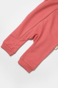 Salopeta cu fermoar, Two thread, BabyCosy, 100% bumbac organic, Rose