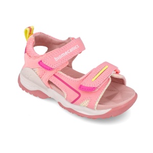 Sandale din piele pentru copii, Biomecanics, 252246, corai