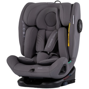 Scaun auto Chipolino Techno iGrow I-Size 40-150 cm cu sistem Isofix si sezut rotativ charcoal