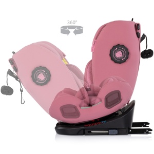 Scaun auto Chipolino Techno iGrow I-Size 40-150 cm cu sistem Isofix si sezut rotativ powder pink - Img 8