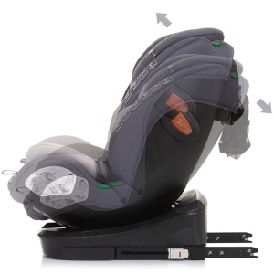 Scaun auto Chipolino Volare I-Size 40-150 cm granite cu sistem Isofix - Img 5