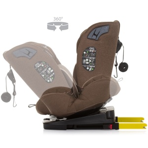Scaun auto Chipolino X Factor I-Size 40-150 cm macadamia cu sistem Isofix - Img 6