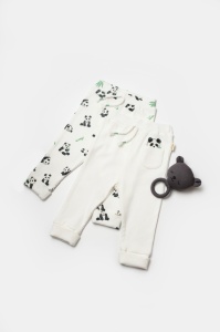 Set 2 pantaloni Panda, BabyCosy, 50%bumbac+50% bambus