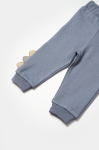 Set bluzita cu pantalon Dino, indigo, BabyCosy, 100%bumbac