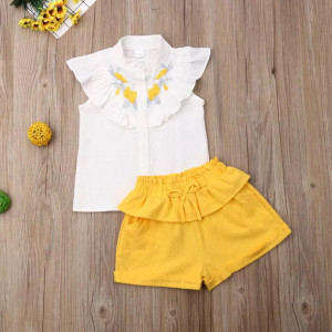Set camasuta si pantaloni cu broderie