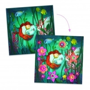 Set creativ Portrete cu flori din hartie, Djeco - Img 3