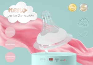 Set de 2 tetine anticolici pentru biberoane Neno S - Img 4