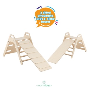 Set de cățărat Montessori cu tobogan Pikko, MamaToyz