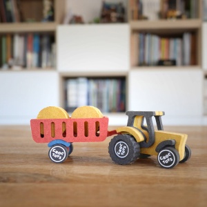 Set de constructie Ferma cu tractor Nathan, Croc toys - Img 3