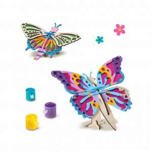 Set de creatie pentru copii cu decoratie fluturi din lemn - Img 4