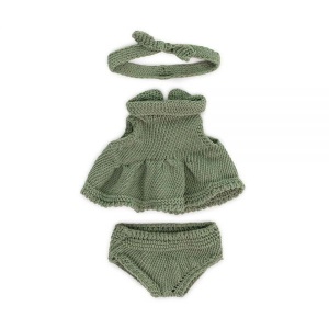 Set imbracaminte cu rochita pentru papusa fetita 21 cm - Img 1