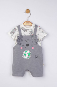 Set salopeta cu tricou de vara pentru bebelusi Koala, Tongs baby