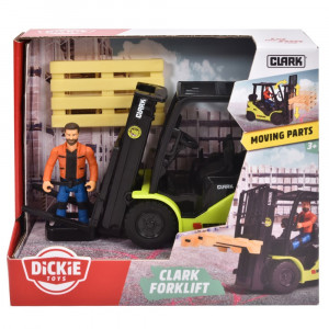 Stivuitor Dickie Toys Clark S25 Forklift cu figurina si accesorii - Img 2