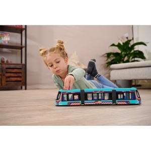 Tramvai Dickie Toys Siemens City Tram 41,5 cm albastru - Img 7
