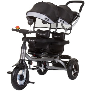 Tricicleta gemeni Chipolino 2Play obsidian silver - Img 1