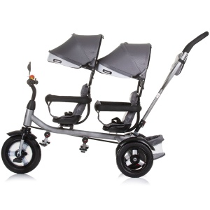 Tricicleta gemeni Chipolino 2Play silver grey - Img 3