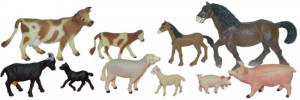 Animale domestice cu puii set de 10 figurine - Miniland