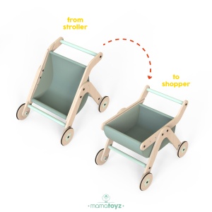 Antepremergator model BBQ din lemn 5 in 1 MamaToyz cu masuta de activitati - Img 3