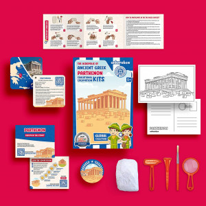 Arkerobox - Set arheologic educational si puzzle 3D, Grecia antica, Parthenon