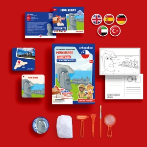 Arkerobox - Set arheologic educational si puzzle 3D, Moai Heads