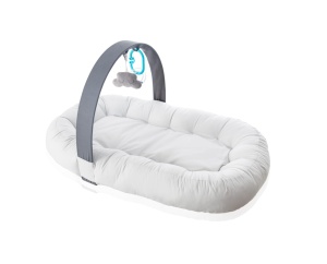 Babynest cu bara de jucarii, BabyJem, gri