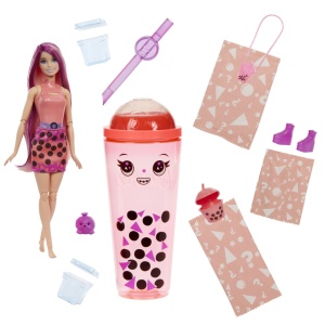 BARBIE POP REVEAL BUBBLE TEA PAPUSA BARBIE MANGO MOCHI - Img 2