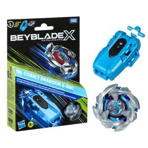 BEYBLADE X LET IT RIP SET LANSATOR SI ROATA COBALT DRAGOON 2-60C - Img 2