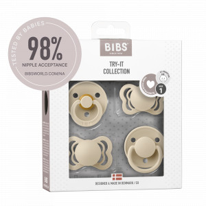BIBS - Set 4 suzete Try-it collection 0 luni +-Vanilla - Img 4