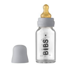 BIBS - Set complet biberon din sticla anticolici, 110 ml, Cloud - Img 1
