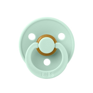 BIBS - Suzeta Colour Latex, tetina rotunda, 0 luni +-Nordic Mint - Img 1