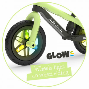 Bicicleta de echilibru, Chillafish, BMXie Glow, Cu spite luminoase, Cu sa reglabila, Greutatate 3.8 Kg, 12 inch, Pentru 2 - 5 ani, Pistachio - Img 7
