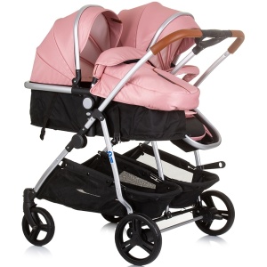 Carucior gemeni Chipolino Duo Smart 3 in 1 flamingo - Img 3