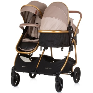 Carucior gemeni Chipolino Duo Smart 3 in 1 golden beige - Img 6