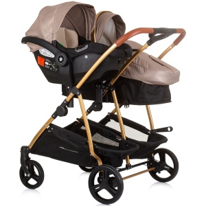 Carucior gemeni Chipolino Duo Smart 3 in 1 golden beige - Img 10