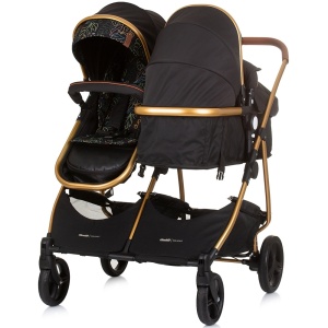 Carucior gemeni Chipolino Duo Smart 3 in 1 obsidian leaves - Img 6