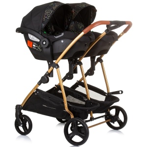 Carucior gemeni Chipolino Duo Smart 3 in 1 obsidian leaves - Img 11