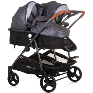 Carucior gemeni Chipolino Duo Smart 3 in 1 silver grey - Img 3