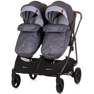 Carucior gemeni Chipolino Duo Smart 3 in 1 silver grey - Img 8