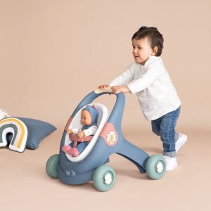Carucior pentru papusi Smoby Baby Walker 3 in 1 cu papusa - Img 6