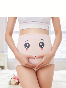 Chiloti pentru gravide din bumbac, roz