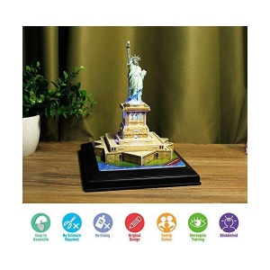 Cubic Fun - Puzzle 3D Led Statuia Libertatii 37 Piese - Img 4